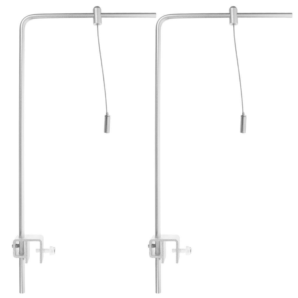 2Pcs Aquarium Light Mount Adjustable Aluminum Alloy Stand High Brightness Tank Light Holder for Freshwater Saltwater Fish Tanks