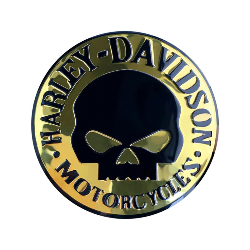 1 ks kovový hliníkový plech lebka kostra samolepka motocykly hlava 3D samolepka ocas palivová nádrž dekorativní samolepky pro Harley Davidson
