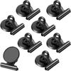 3 pièces Clip Magnétique Aimant de Réfrigérateur Clip Métallique Circulaire Crochet sans Perçage Étagère de Rangement DIY Clip Magnétique pour Photos Organisation de la Maison