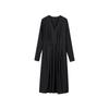 LESS 2024 Winter V-Neck Long Sleeve Wool Blend Dress