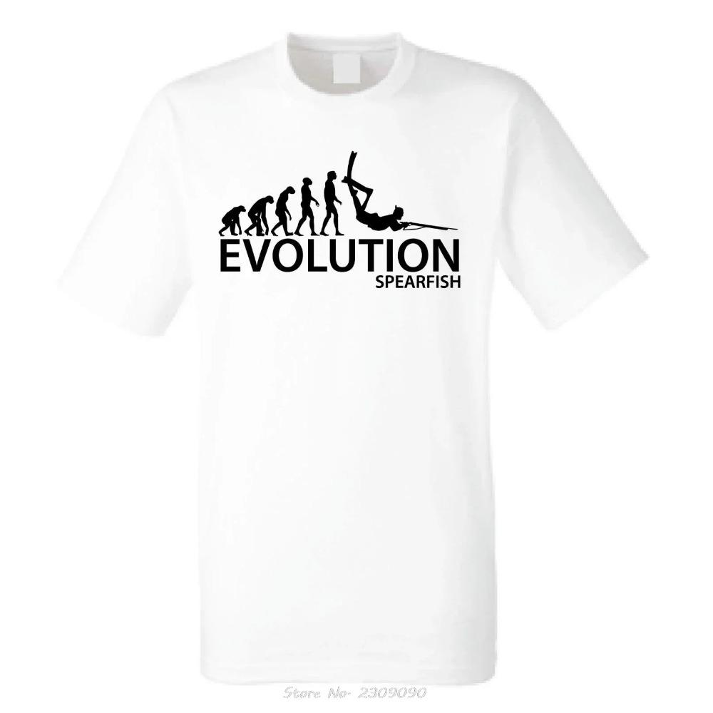Fashion O-Neck Tshirt Homme Spearfishing T-Shirt | Evolution Of Scuba Diver Spearfishing Tshirt Men  T Shirt Tees Harajuku