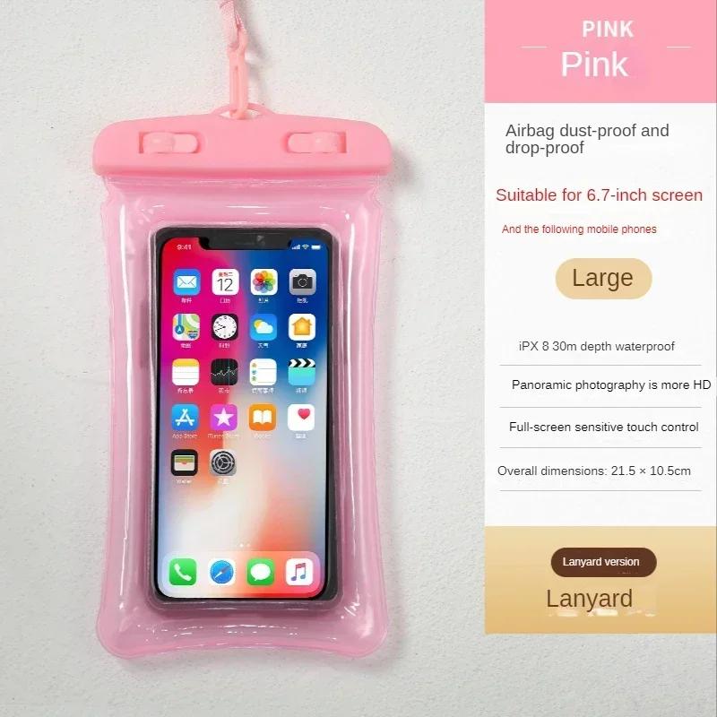 Waterproof Phone Pouch Drift Diving Swimming Bag Underwater Dry Bag Case Cover For Phone Water Sports Beach Pool Skiing 6.7 Inch
