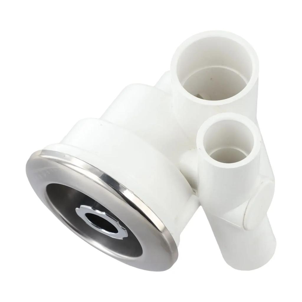 For Swim Spas Hydrotherapy Jet Head Swimming Pool Massage Nozzle White silver Enduring Construction Rotating Design