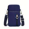 Crossbody Bag For Women Waterproof Nylon Multifunction Casual Small Pouch Fashionable Mobile Phone Bag Sport Purse Minimalist Style Arm Bag