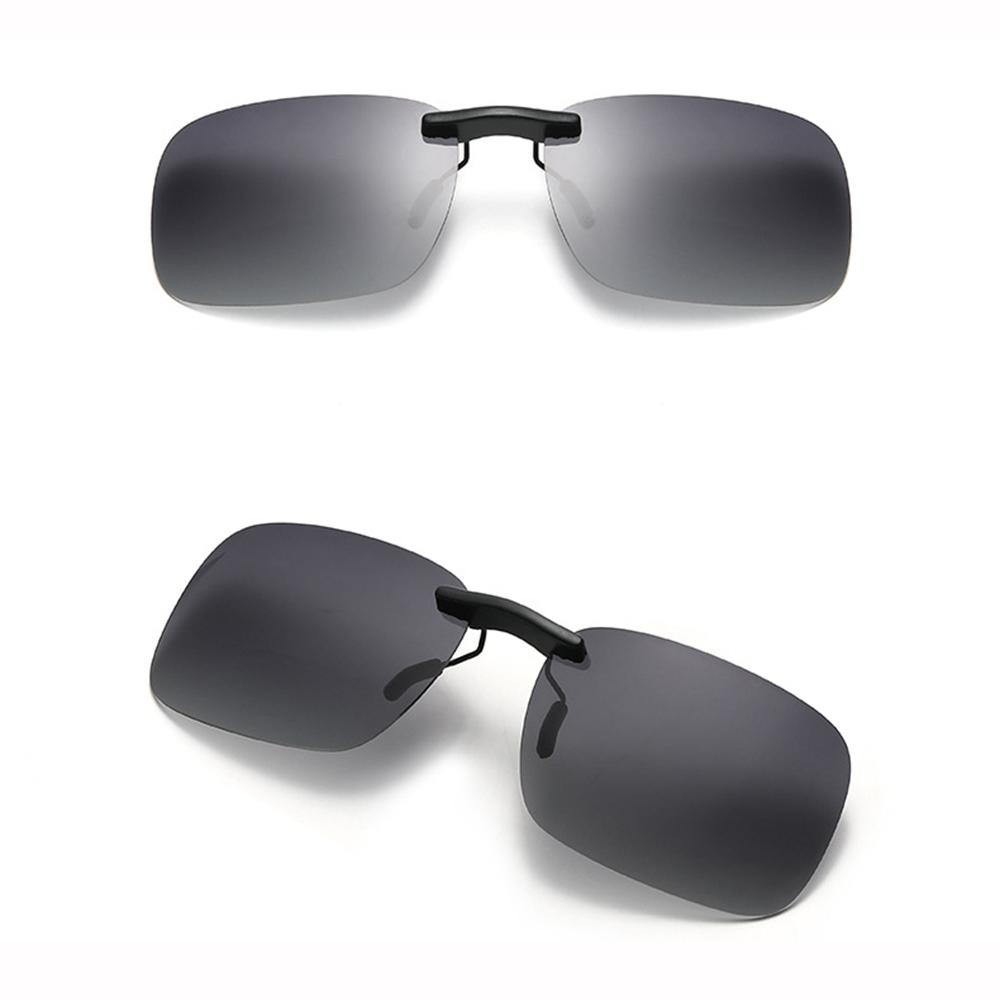 Polarized Rimless Men Clip On Sunglasse Glasses Narrow Clip-on Lenses Women Anti-glare Sunglasses UV400 Goggles New In