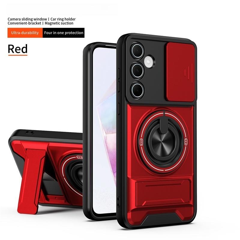 Funda For Samsung Galaxy A55 A35 A54 A53 A52 A52S A51 A71 A72 A73 4G 5G Case Armor Magnet Stand Ring Slide Lens Protect Cover