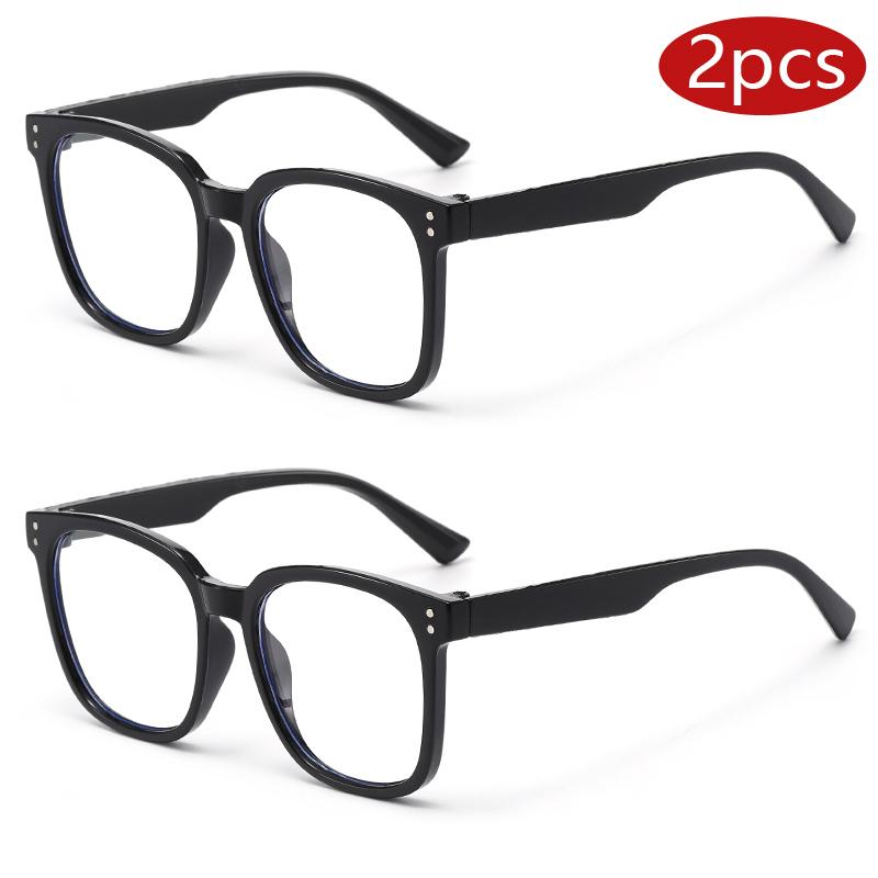 2pcs Fashion Square Frame Rivet Children Sunglasses Large Frame Coloful Outdoor Photochromic Sun Glasses Outdoor Sports Eyewear