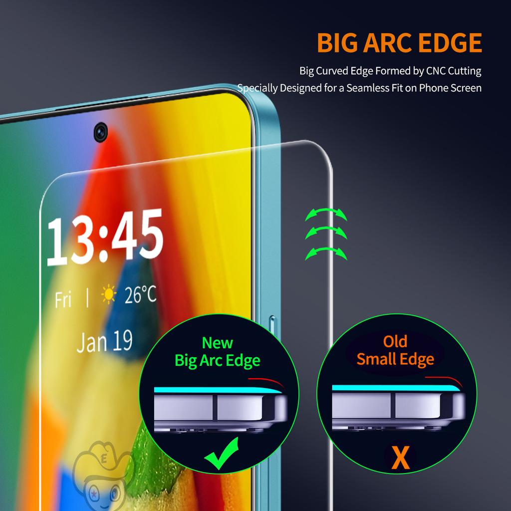 ENKAY HAT PRINCE 2Pcs For Motorola Moto G45 5G/G34 5G 2Pcs Phone Screen Protector Anti-Explosion Film