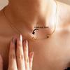 Custom One Initial Name With Birthston Necklace For Women Elegant Wedding Bridesmaids Stainless Steel Jewelry Party Tide Gifts