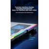 Ice Demon Notebook Air-cooled Cooling Pad with RGB Colorful Light 3 Fans Cooling Radiator Bracket Suit for 12.1-17.3 Inch Laptop