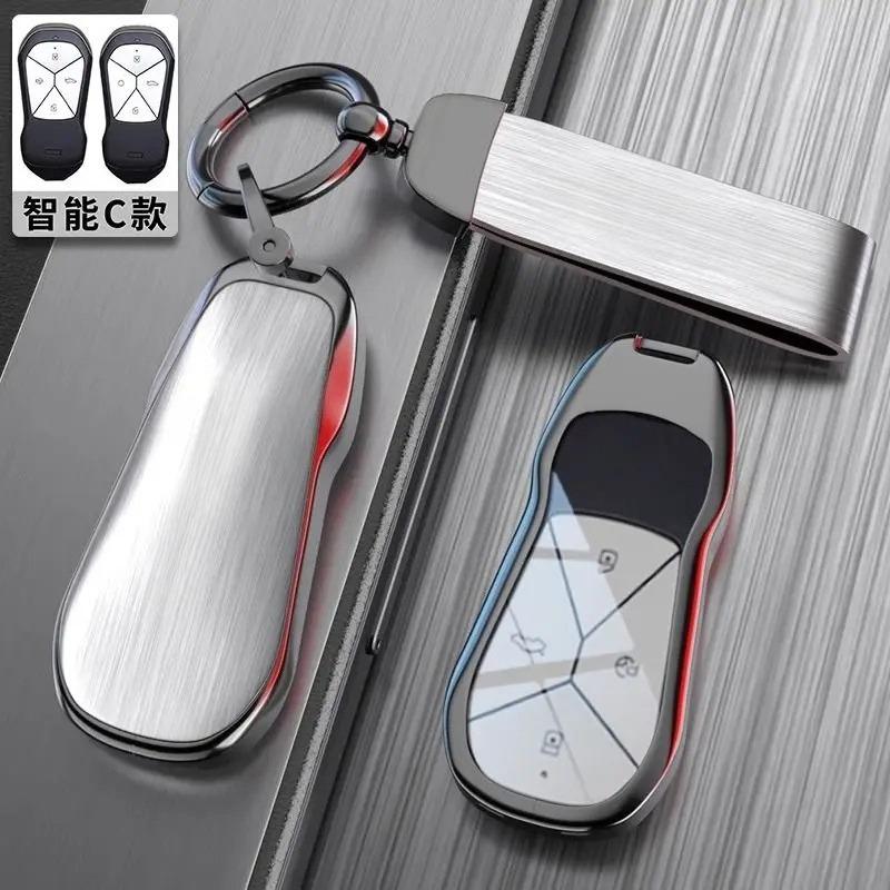 Nový kryt pouzdra na klíče od auta ze slitiny zinku a kůže, chránič klíčenky pro Xpeng G6 P5 P7 G9 G3i, autodoplňky do interiéru