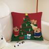 Cartoon DDinotaengs Cute cushion cover Pillow Case Plush Fabric Soft Double Sided Print Sofa Cushion Cover Throw Pillow Covers