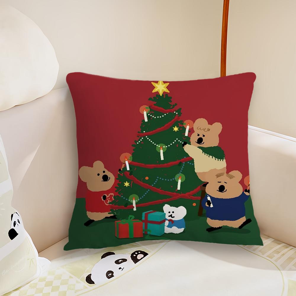 Cartoon DDinotaengs Cute cushion cover Pillow Case Plush Fabric Soft Double Sided Print Sofa Cushion Cover Throw Pillow Covers
