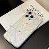 Electroplated silver bead bow is suitable for iPhone16promax Apple 14 laser mobile phone case 12/13 large hole 15.