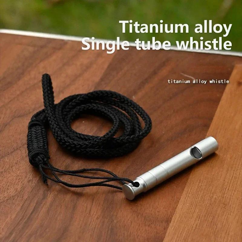 Outdoor Titanium Emergency Whistle Survival Safety MINI Whistle EDC Whistle Necklace Hiking Camping Trip Explore Survival 2025