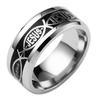 Jesus Letter 316 L Stainless Steel Ring For Religious Christian Men Women Gift Zircon Serenity Male Bible Cross