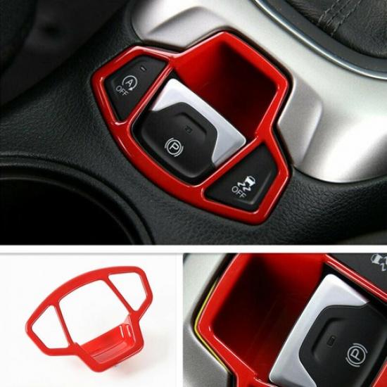 For 2017- Jeep Compass Red Interior Electronic Handbrake Frame Cover Trim 1P