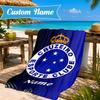 Custom Name Beach Towel Cruzeiro Power Microfiber Beach Towel, Lightweight for Summer Travel, Swimming Pool Fan Birthday Gift