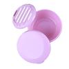 Portable Round Soap Dishes Container Leakproof Plastic Drain Soap Holder with Lid for Outdoor Hiking Camping Gym Travel