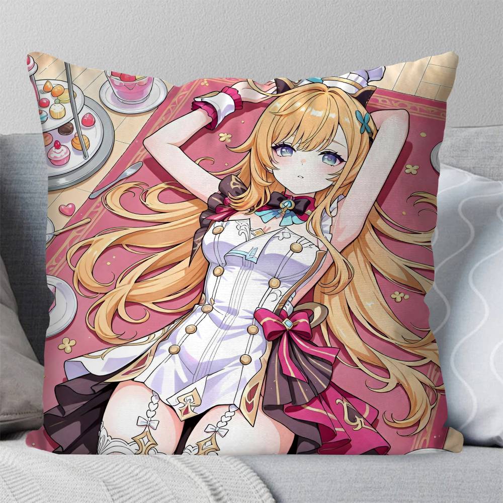 Game Genshin Impact Escoffier Pillow Case Square Pillow Bedroom Sofa Leisure Comfort Cushion Car Living Room Home Decoration