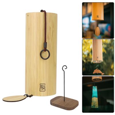 Music Chimes Chord Windbell Bamboo Chord Wind Chimes Handmade Wooden Outdoor Home Patio Garden Decoration Boho Windchime Natural