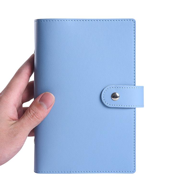 

Leather Softcover Loose-Leaf Notebook with Snap Button - A5/A6 Diary & Journal