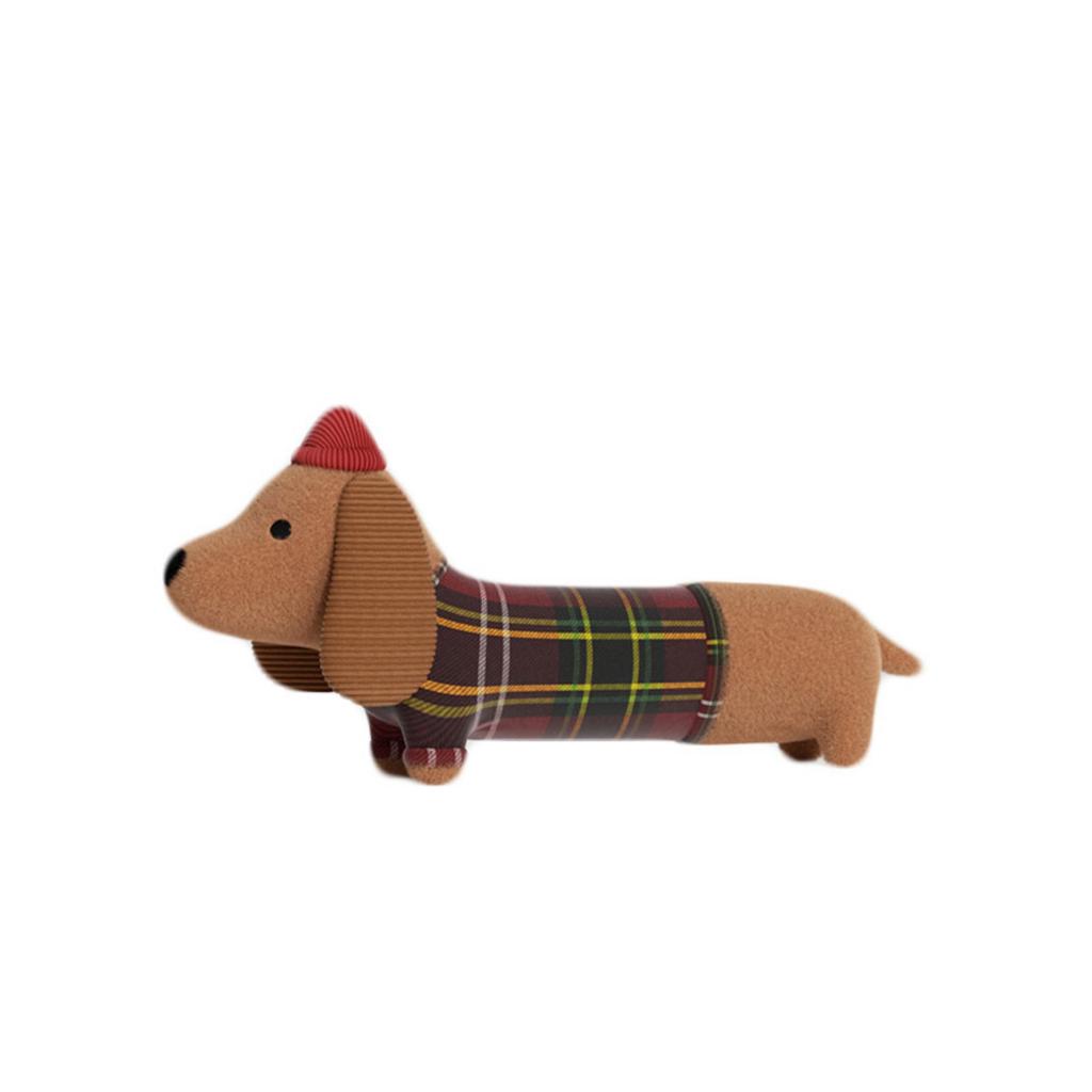 Peluche Cane Bassotto con Squeaker Resistente al Morso Morbido Peluche per Animali Domestici e Bambini Gioco Indoor e Comfort
