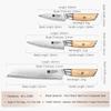 XINZUO Composite Steel 5Pcs Kitchen Knife 3 Layer Clad Steel Chef Knife Set 10Cr15CoMoV Steel Professional Sharp Cooking Knife Stainless Steel Knife