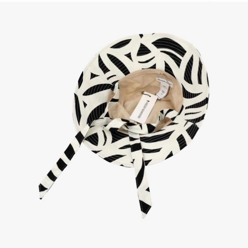 Helen Kaminski Malibu Print Black Coconut Bucket Hat Hat51925