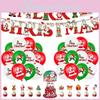 Wertvolles Frohe Weihnachten Partydekorations-Set Komplettpaket für eine unvergessliche Feier