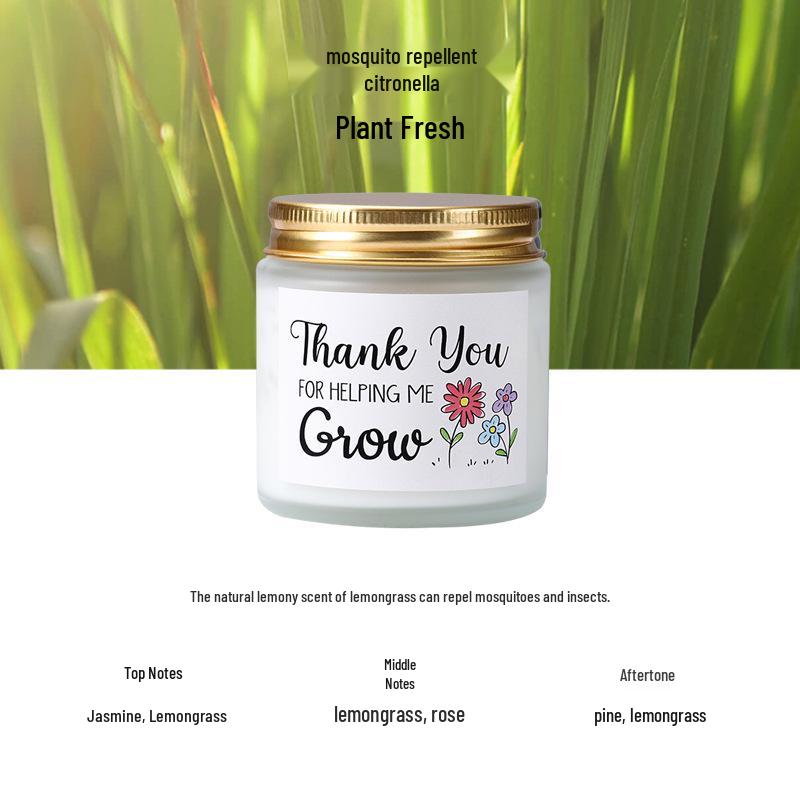 Custom Scented Frosted Cup Soy Wax Candle - Smokeless and Popular
