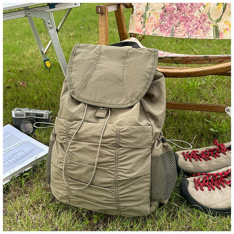 School bag new high value clear retro fresh backpack couple light travel mountaineering large capacity backpack