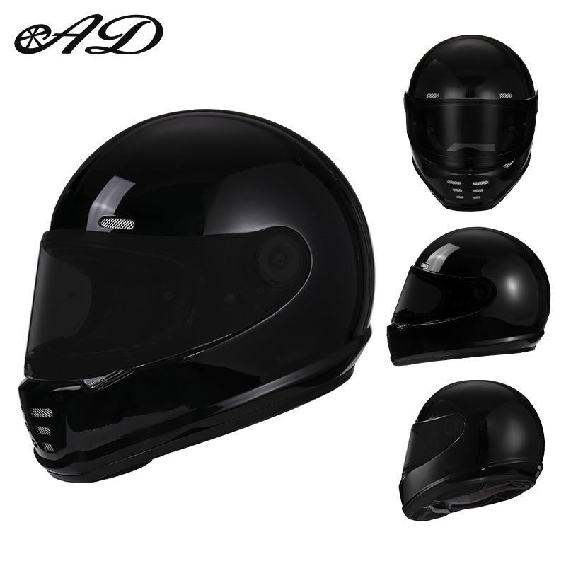 3C Certified Retro Fiberglass Full Face Helmet for Motorcycles and Scooters