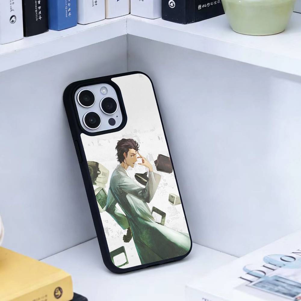 T-Rintaro Okabe STEINS DATE Phone Case For iPhone17,16,15,14,13 Plus,Pro Max Magnetic For Magsafe Wireless Charging