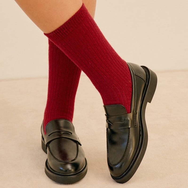 MARUN5 Generous Wool Knit Gore Socks