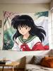 1Pc Inuyasha Anime Tapestry Background Cloth Decorative Wall Hanging Tapestry For Living Room Bedroom Home Decor