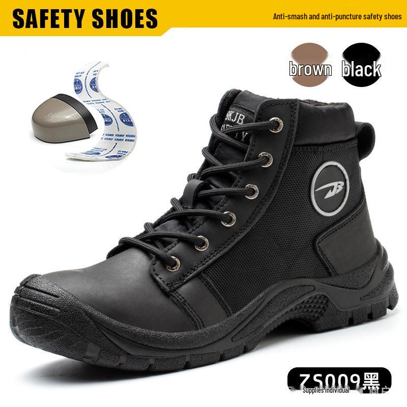 Мужская водостойкая высокая защитная обувь: Защита от ударов, проколов, удобная, повседневная рабочая обувь