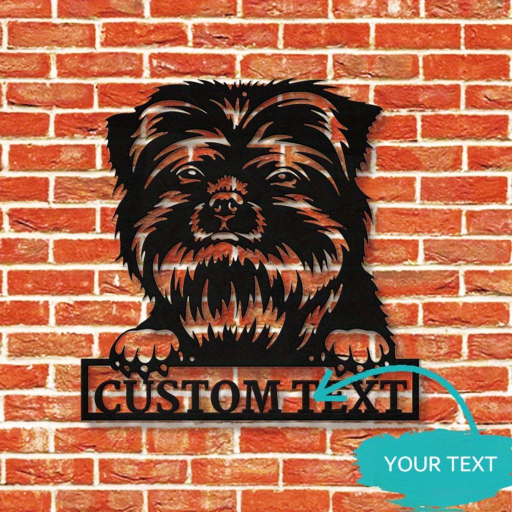 Custom Affenpinscher Dog Metal Wall Art, Personalized Name Sign for Pet Lovers