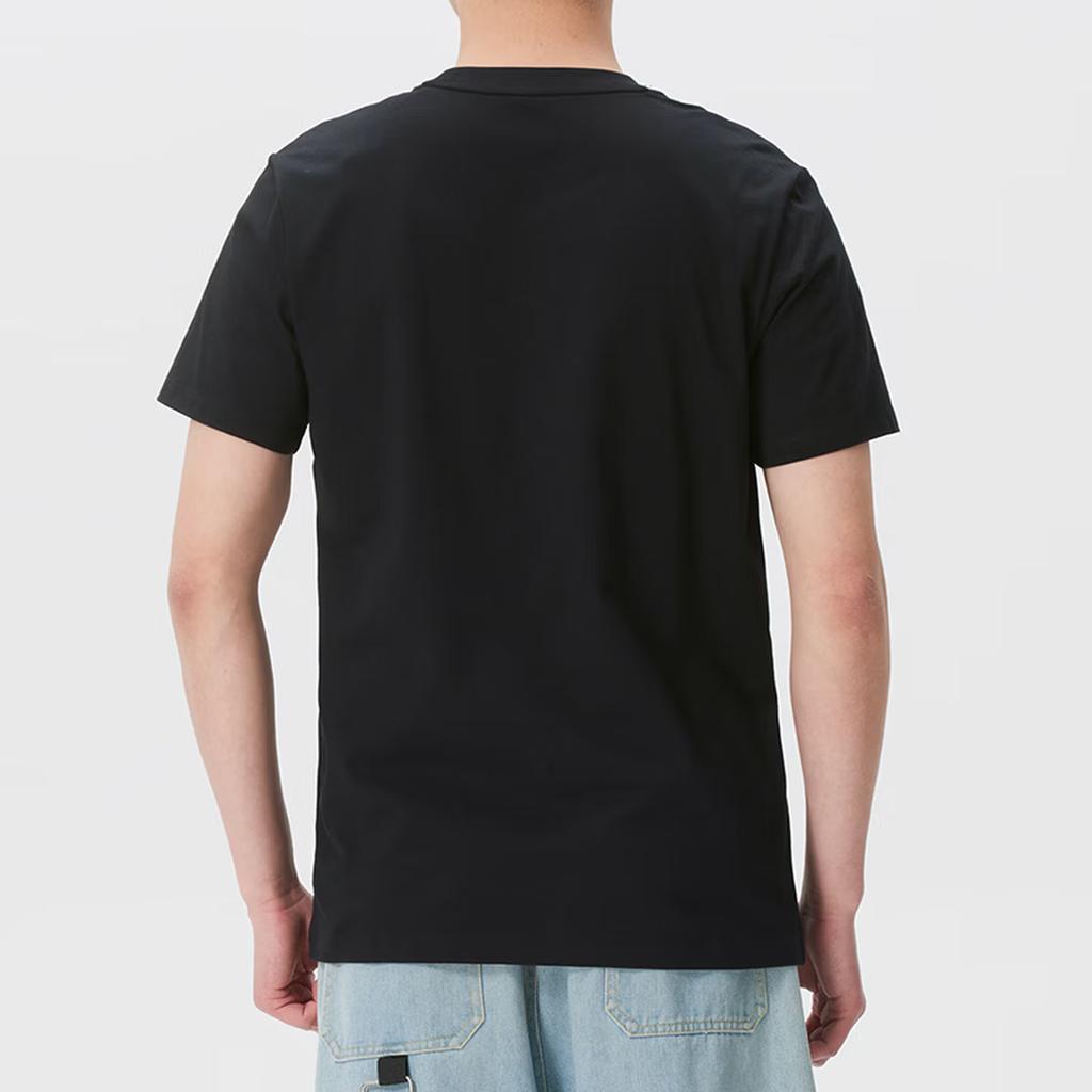 Skechers Logo Pattern Versatile Round Neck Pullover Breathable Short Sleeve T-Shirt Unisex T-Shirts Carbon-Black L224U137-0018