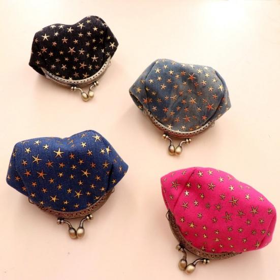 Five-Pointed Star Coin Purse Mini Kiss-Lock Change Purse