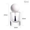 New 8/10/15ml Empty Transparent Glass Nail Polish Bottle Empty With Lid Brush Cosmetic Containers Nail Glass Bottles With Brush