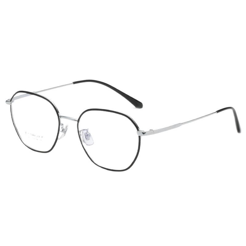 Ultra-Light Titanium Alloy Glasses Frame Women Fashion Polygonal Myopia Hyperopia Optical Prescription Eyeglasses Retro Eyewear