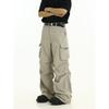 American-Style Functional Paratrooper Overalls Men's Pleat Design Pants High Street Ruan Handsome Straight Loose All-Match Casual Pants