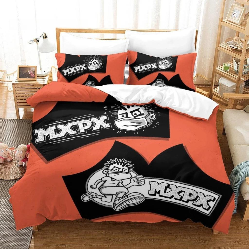 3D-printad Rockmusik Mxpx Sängkläder Set Enkel Tvåbädds Full Queen King Size Sängset Vuxen Barn Sovrum Påslakan Set Hemtextilier