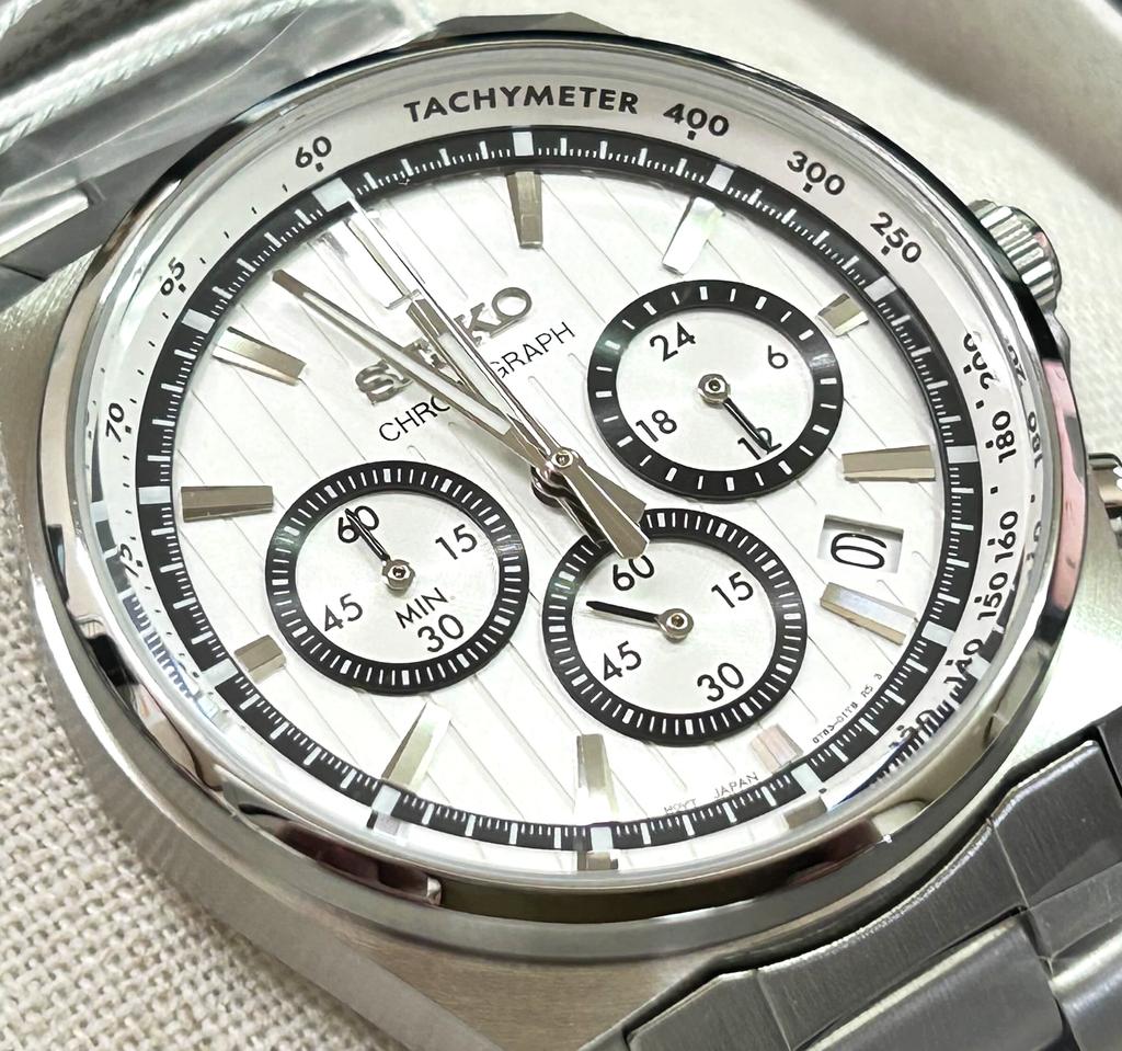 Seiko Selection SBTR031 Men's Quartz Chronograph Watch, Stylish Silver Dial, 10 Bar Water Resistant, Precision Tachymeter, Stainless Steel, Japan