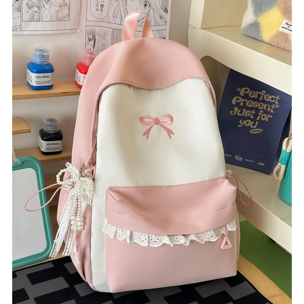 Schoolbag School Bag Junior High School Girls High School Students Large Capacity Waterproof Backpack Versatile High Value Primary School Fifth and