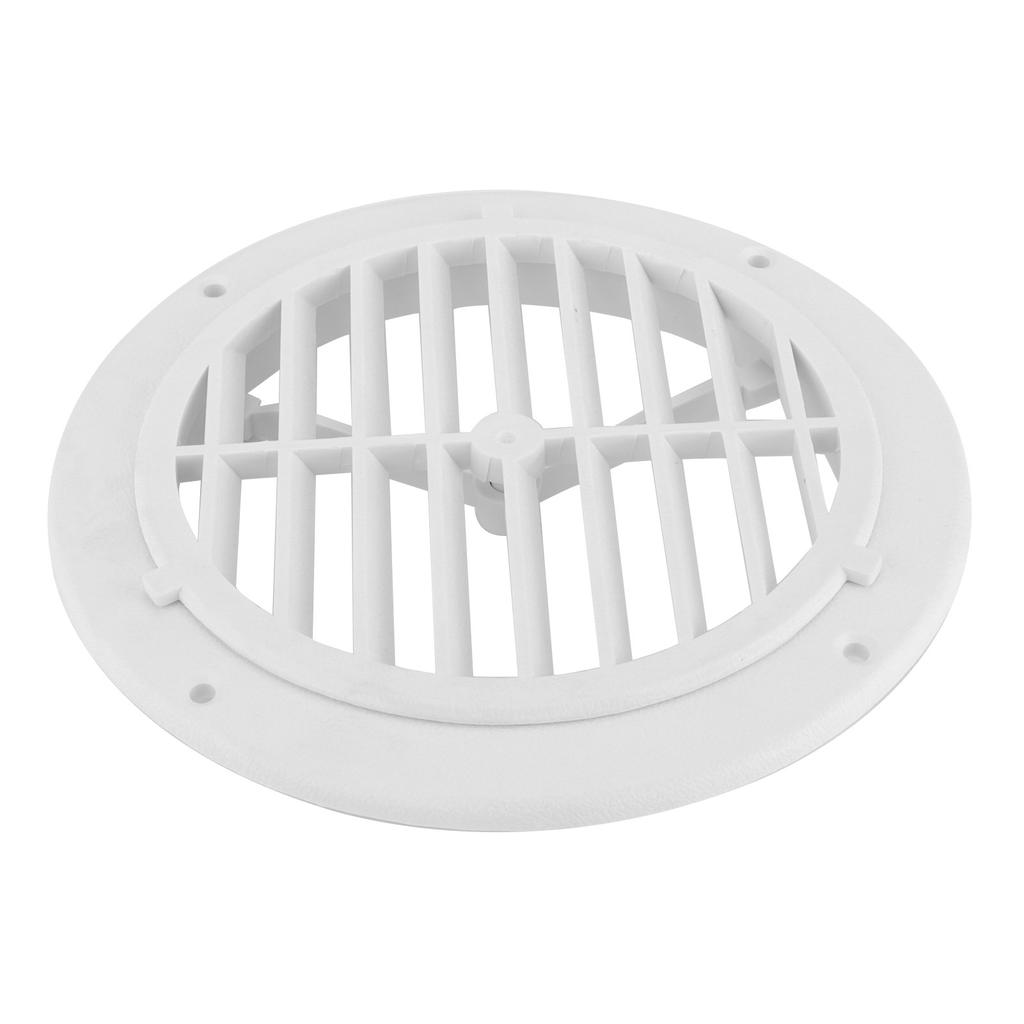 Marine HVAC 164mm 6.5in Air Vent Cover Adjustable Wind Direction Round White for Yachts Boats RVs Bathrooms