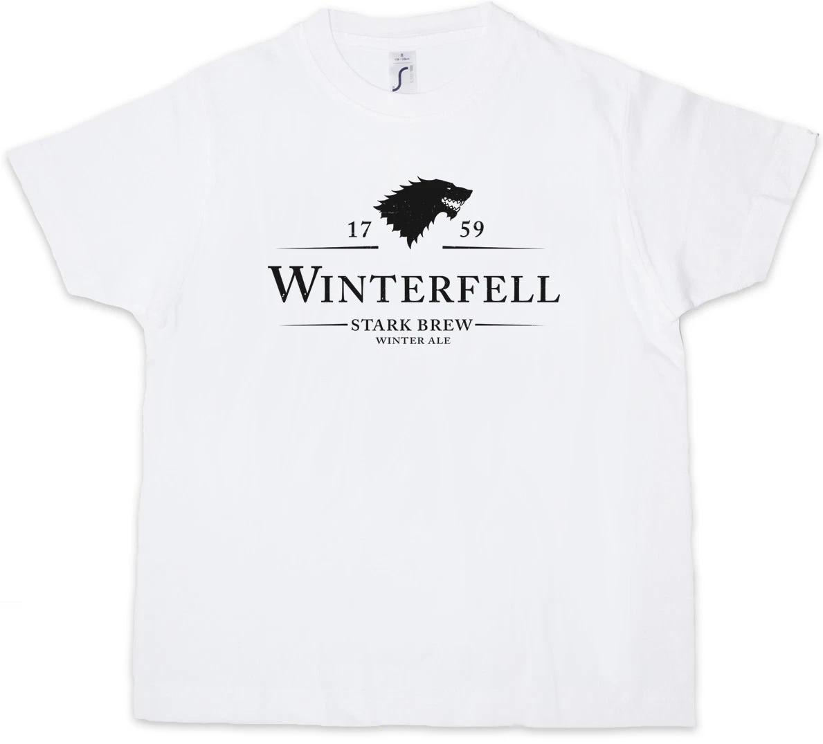 WINTERFELL 1759 STARK BREW Kids Boys T-Shirt Game of Ale Beer Fun Thrones House 100