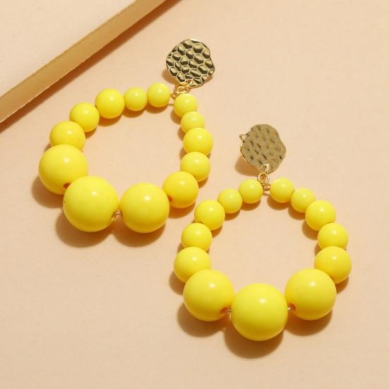 Boucles d'oreilles pendantes sauvages Couleurs vibrantes Décoratives non allergiques