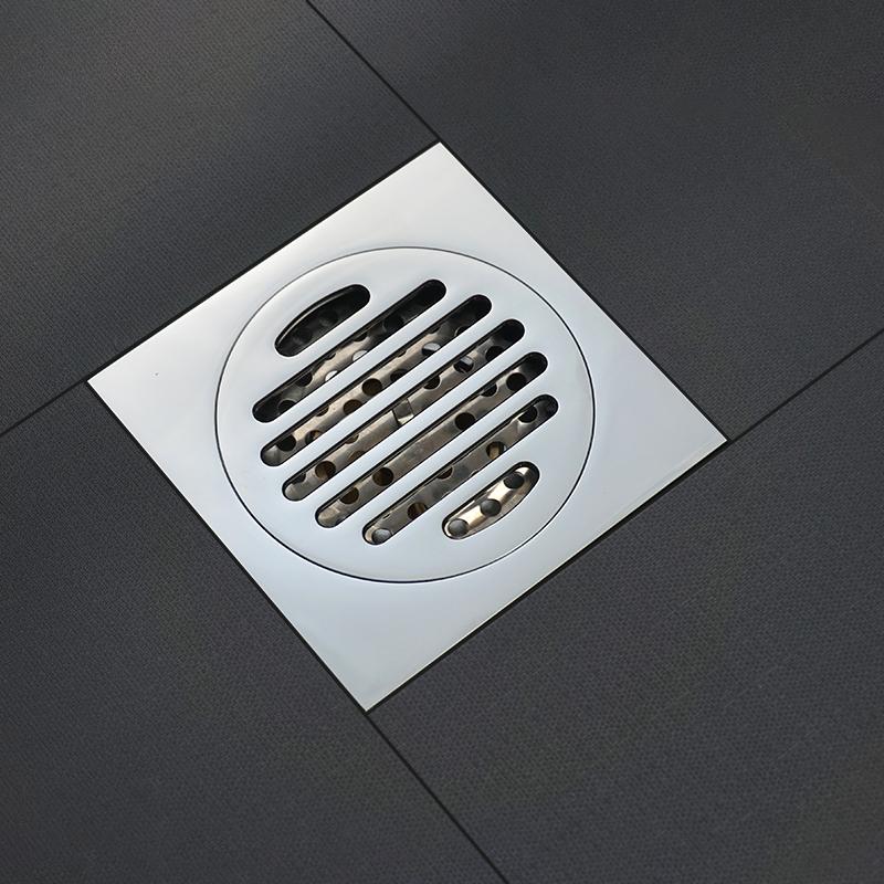 Badezimmer Wasser Bodenablauf Messing Matt Gebürstet Schwarzgold Roségold mit Filter 100x100 für Duschraum Küche